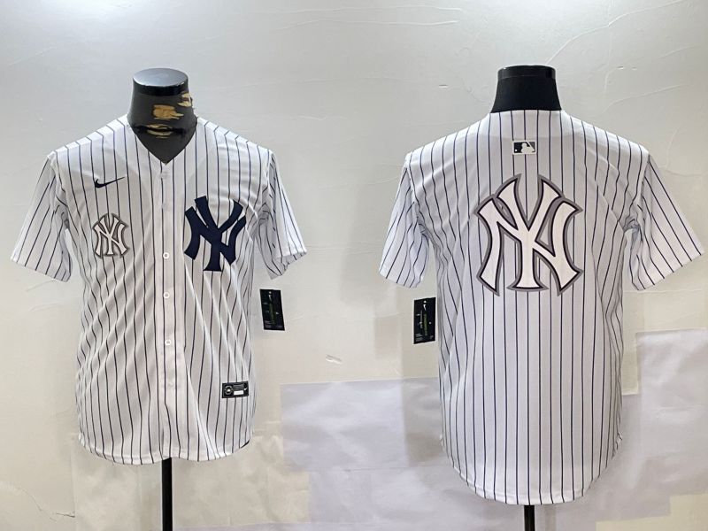 Men New York Yankees Blank White stripe Game 2024 Nike MLB Jersey style 10279